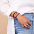 Purple Agate | Silver | Gemstone Pebble Bracelet